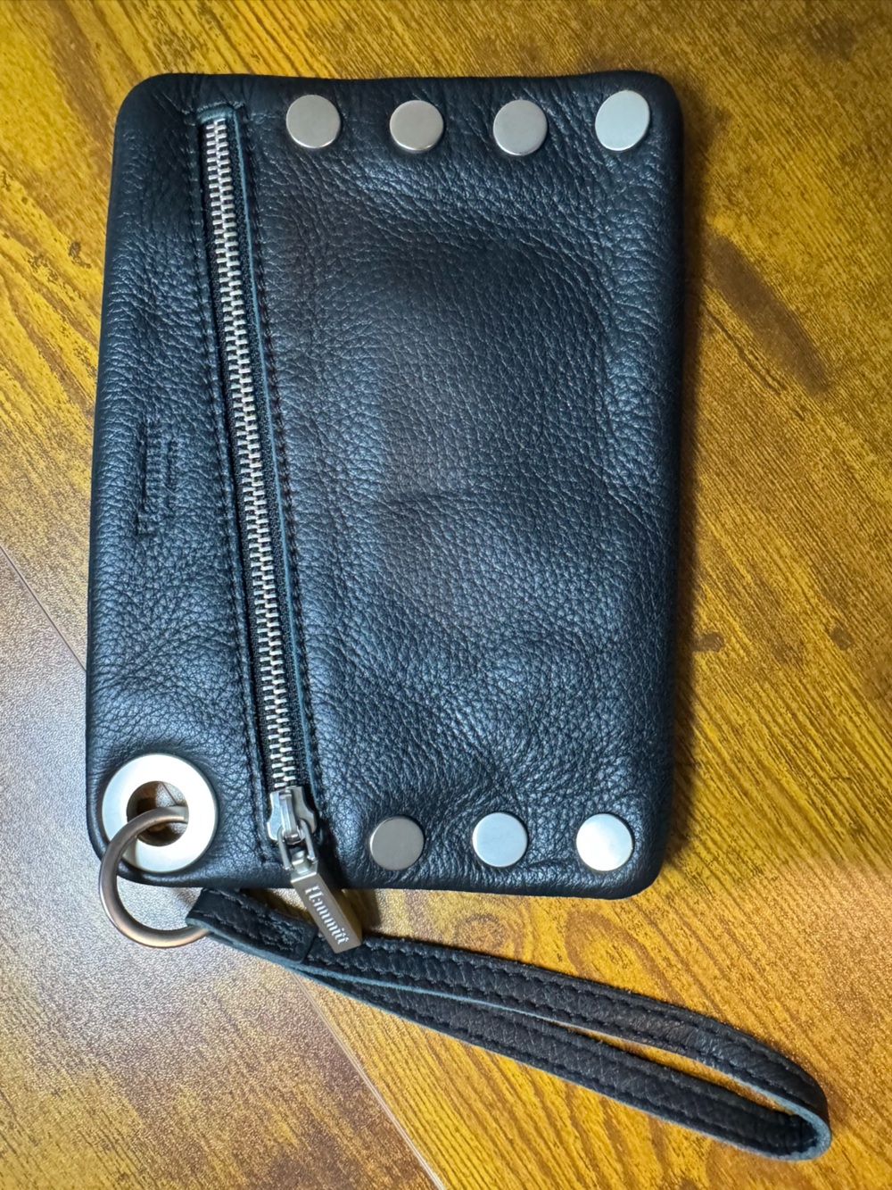 Hammitt Nash Small Black Leather Wristlet Crossbody Missing Strap